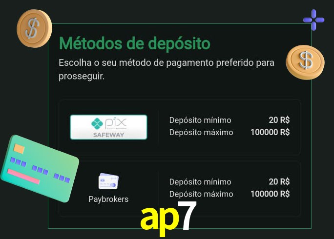 O cassino ap7 oferece uma grande variedade de métodos de pagamento